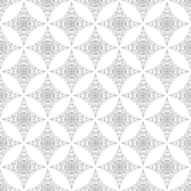 Geometrik dikişsiz desen siyah ve beyaz