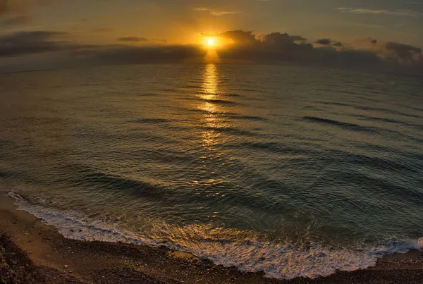 Landscape Sunrise Next Mediterranean Sea Vinaroz Spain — Stock Photo, Image