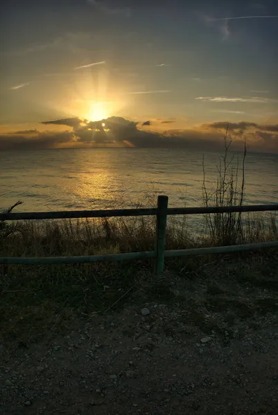 Landschaft Bei Sonnenaufgang Mittelmeer Vinaroz Spanien — Stockfoto