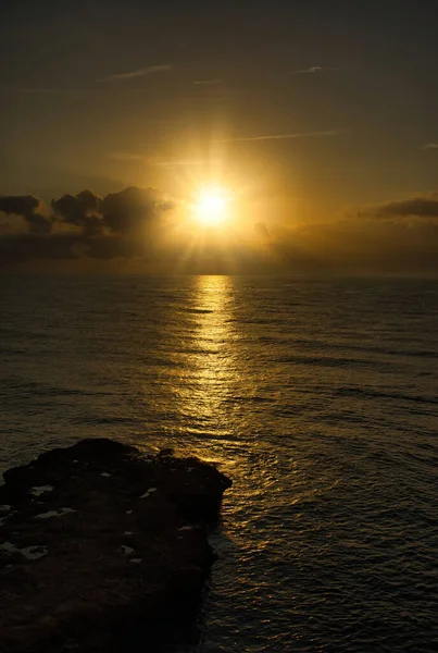 Пейзаж Восходе Солнца Рядом Средиземным Морем Винарозе Испания — стоковое фото