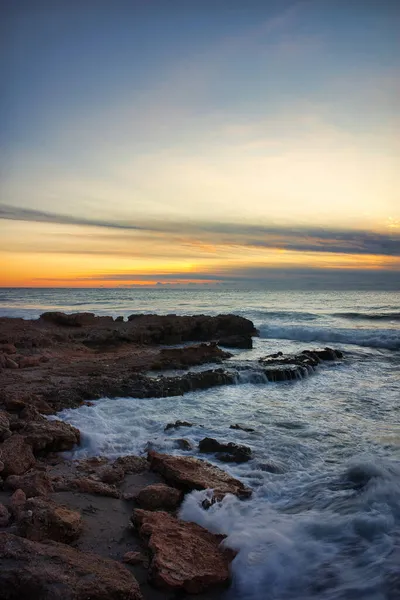 Восход Солнца Бурным Морем Коста Афар Испания — стоковое фото