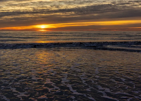 Ein Friedlicher Sonnenaufgang Strand Der Costa Azahar Spanien — Stockfoto