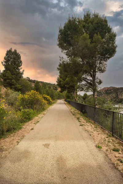 Krajina Podél Ebro Greenway Provincii Tarragona Španělsko — Stock fotografie