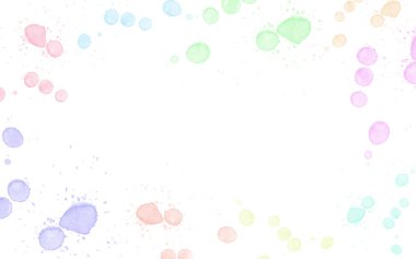 Su rengi çok renkli pastel damlalar grunge