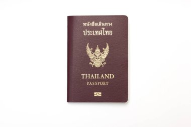 beyaz zemin üzerine Tayland pasaportu.