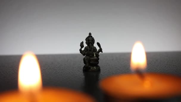 Ganesha Siva Nın Kutsal Şeylerin Oğlu Filozof Sanat Fil Kafası — Stok video
