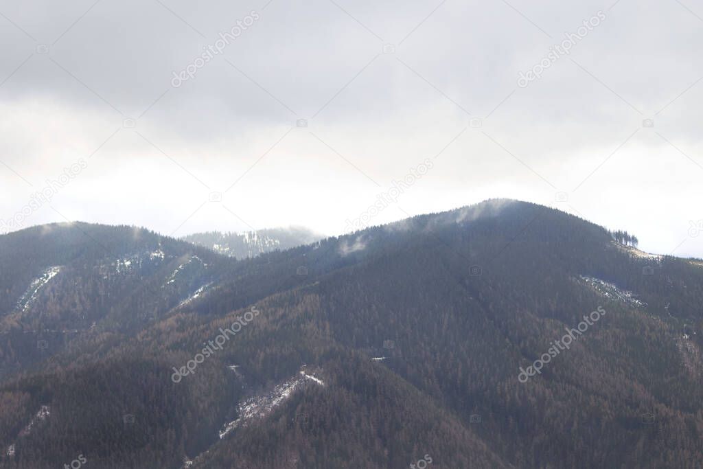Austria mountain winter hike