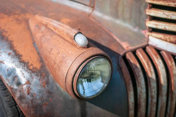Старый Винтажный Автомобиль Фары Ржавые Времени — стоковое фото