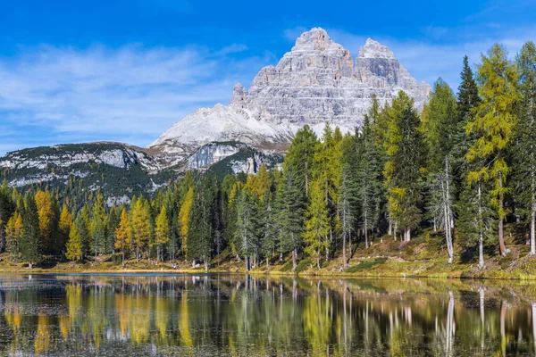 Lago Antorno Vista Panorámica Italia —  Fotos de Stock