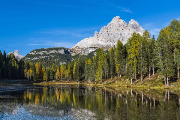 Vista Panorâmica Lago Antorno Itália — Fotografia de Stock