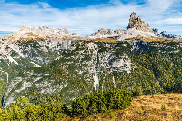 Monte Piana Panoramisch Uitzicht Dolomieten Bergen Italië — Stockfoto