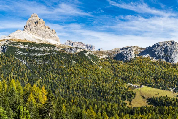 Monte Piana Vista Panorâmica Montanhas Dolomitas Itália — Fotografia de Stock