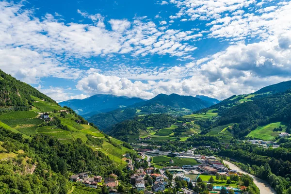 Klausen Bozen Naturblick Und Dorf Italien — Stockfoto