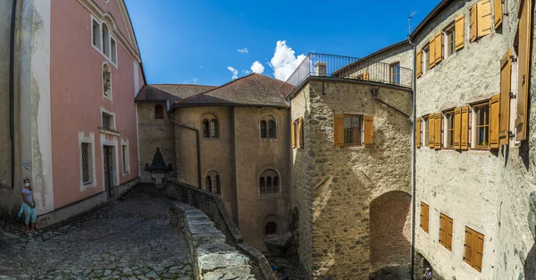 Chiusa Bolzano Vista Sulla Natura Paese Italia — Foto Stock