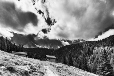 Val di Funes Vadisi, Santa Maddalena Köyü, Trentino Alto Adige Bölgesi, İtalya, Avrupa  