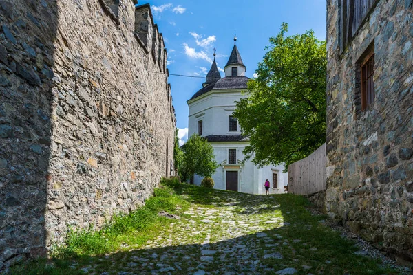 Chiusa Bolzano Pohled Přírodu Vesnice Itálie — Stock fotografie