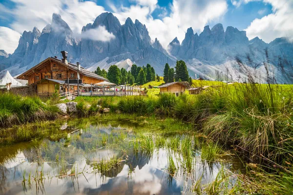 Val Funes Vadisi Santa Maddalena Köyü Trentino Alto Adige Bölgesi — Stok fotoğraf