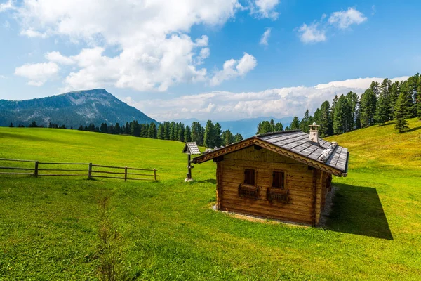 Val Funes Völgy Nyári Tája Santa Maddalena Falu Trentino Alto — Stock Fotó