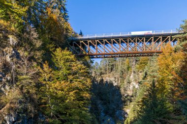 Fall nature at Orrido dello Slizza, Italy