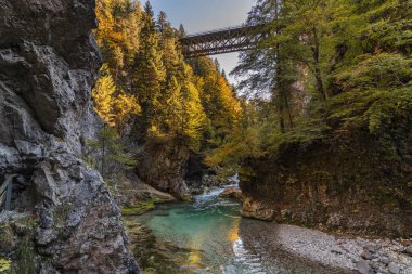 Fall nature at Orrido dello Slizza, Italy
