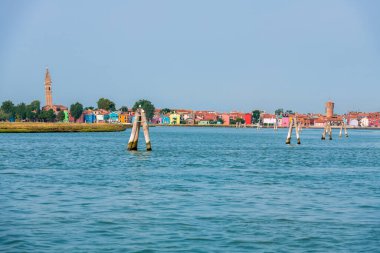 Burano Murano şehri, Venedik, İtalya 