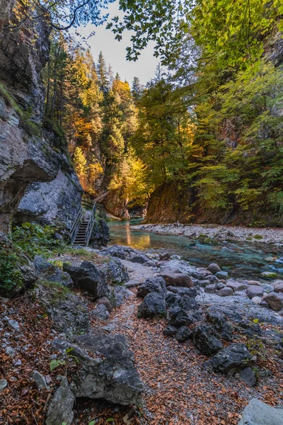 Fall Nature Orrido Dello Slizza Italy — Stockfoto