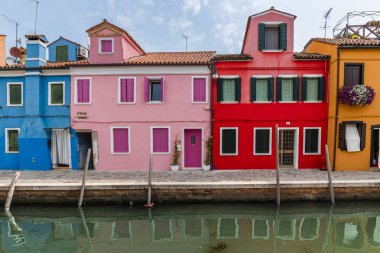 Burano Murano şehri, Venedik, İtalya 