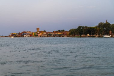 Murano Burano şehir ve kanalları, İtalya