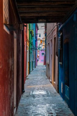 Murano Burano şehir ve kanalları, İtalya