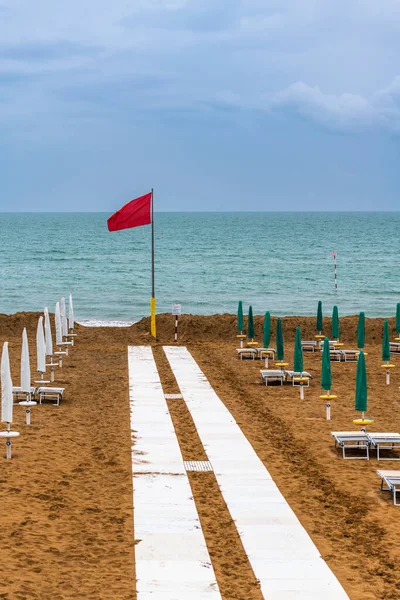 Sea Beach Lignano Italy — стокове фото