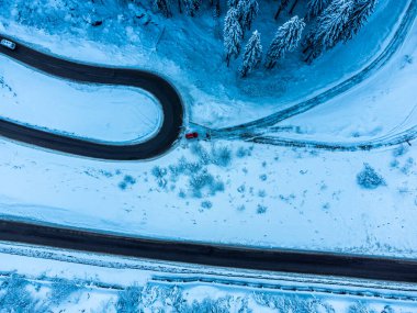 Sapppada, İtalya 'nın kış manzarası 