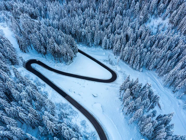 Aerial View Winter Landscape Sapppada Italy — Stock Photo, Image