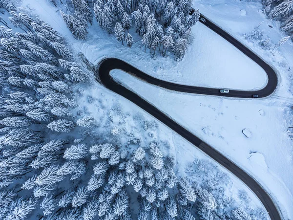 Aerial View Winter Landscape Sapppada Italy — Stock Photo, Image