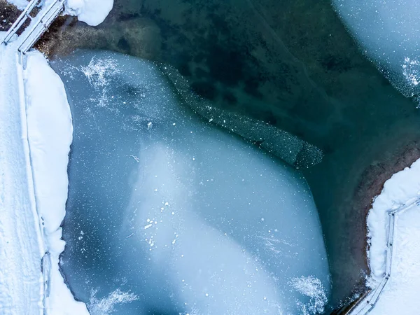 Luchtfoto Van Het Winterlandschap Van Sapppada Italië — Stockfoto
