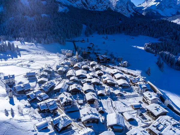 Вид Воздуха Зимний Пейзаж Саппады Италия — стоковое фото