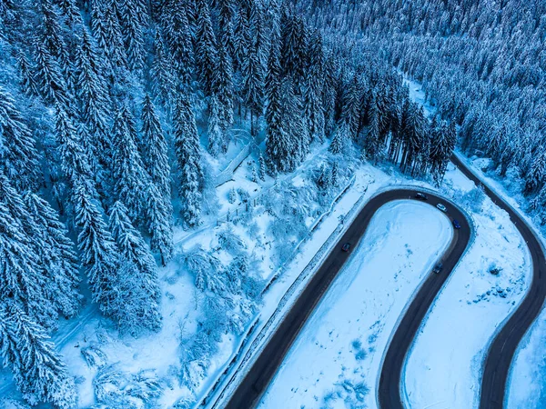 Aerial View Winter Landscape Sapppada Italy — Stock Photo, Image