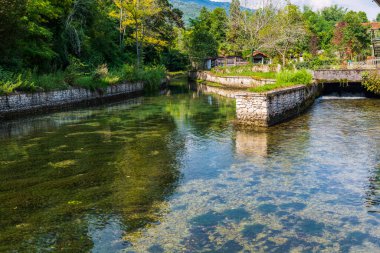 İtalya 'daki Polcenigo şehir manzarası
