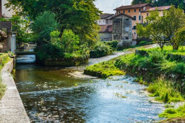İtalya 'daki Polcenigo şehir manzarası