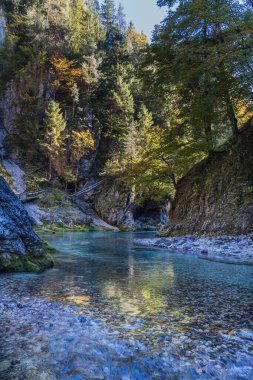 Autumn nature at Orrido dello Slizza, Italy
