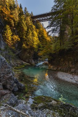 Autumn nature at Orrido dello Slizza, Italy
