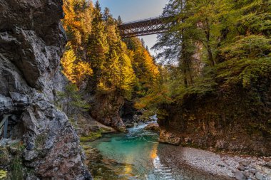 Autumn nature at Orrido dello Slizza, Italy