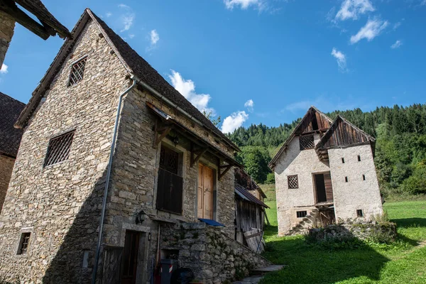 Stavoli Orias Yaz Manzarası Köy Talya — Stok fotoğraf