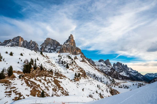 Winter Highlands Passo Rolle Italy — Fotografia de Stock