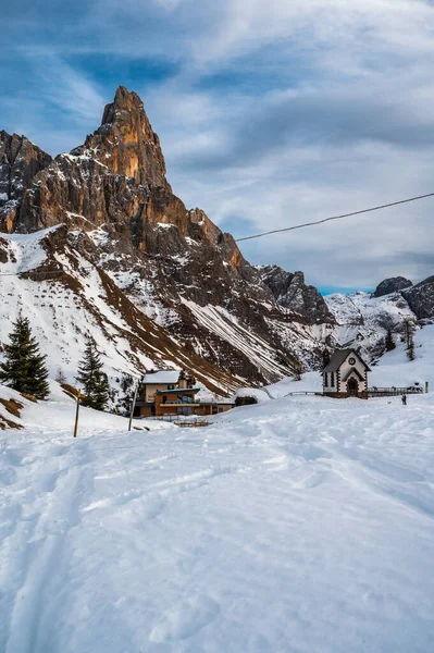 Winter Highlands Passo Rolle Italy — Zdjęcie stockowe