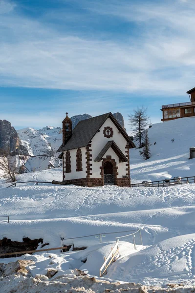 Winter Highlands Passo Rolle Italy — стоковое фото