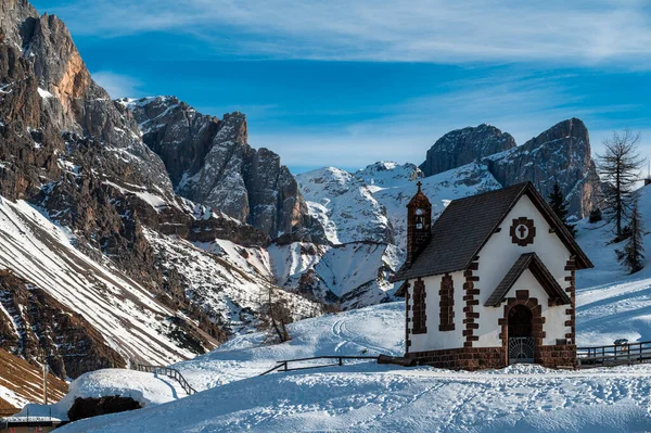 Winter Highlands Passo Rolle Italy — Zdjęcie stockowe