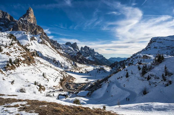 Winter Highlands Passo Rolle Italy — стоковое фото