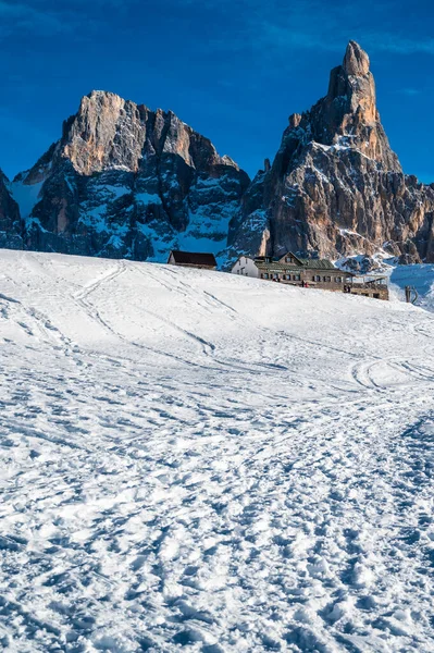 Tierras Altas Invierno Passo Rolle Italia —  Fotos de Stock