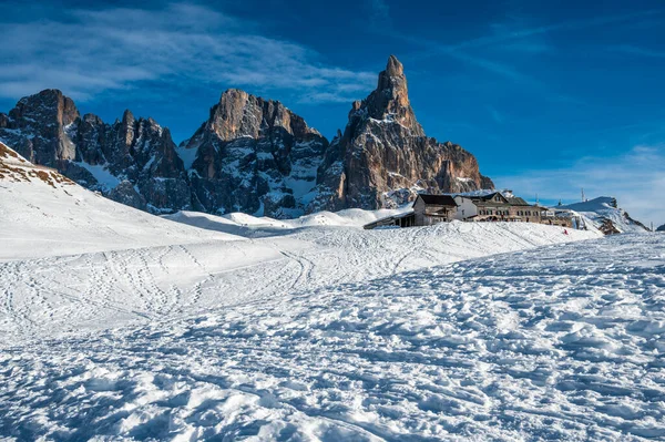 Winter Highlands Passo Rolle Italy — ストック写真