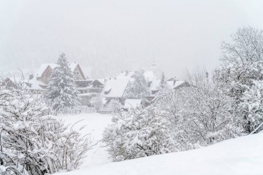 Camporosso kış sahnesi, Liguria, İtalya